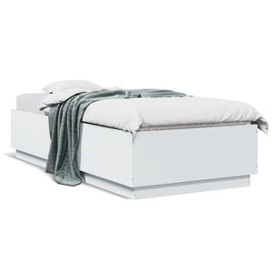 vidaXL Estrutura de cama 90x200 cm derivados de madeira branco