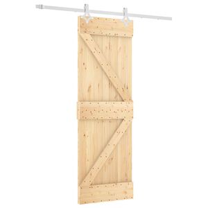 vidaXL Porta Deslizante 70 x 210 cm Natural e Branco