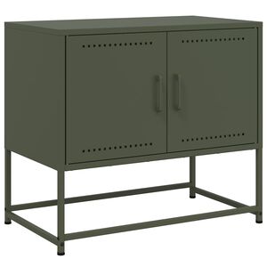 vidaXL M&oacute;vel de TV 68,5x39x60,5 a&ccedil;o verde azeitona
