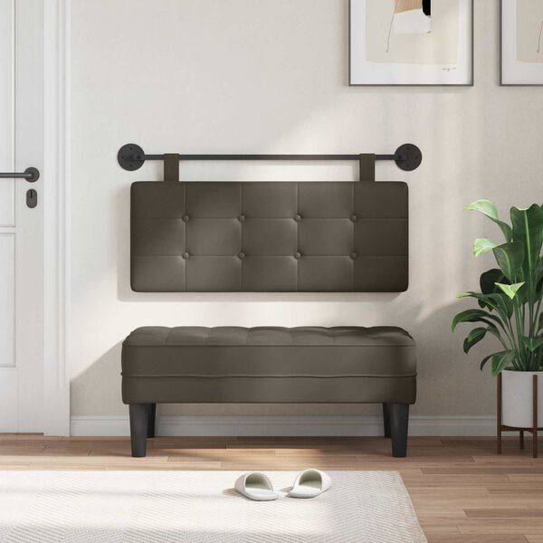 vidaXL Cabeceira Suspensa Montado na parede Couro Sint&eacute;tico