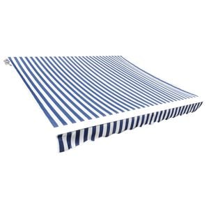 vidaXL Tecido de substitui&ccedil;&atilde;o para toldo azul e branco 280x245 cm poli&eacute;ster