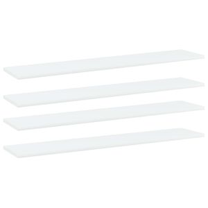 vidaXL Prateleiras estante 4 pcs 100x20x1,5cm contraplacado branco