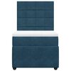 vidaXL Cama com molas/colch&atilde;o 90x200 cm veludo azul-escuro