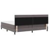 vidaXL Cama Box com colch&atilde;o Cinzeto 200 x 200 cm Couro sint&eacute;tico