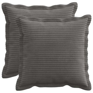 vidaXL Capa almofada 2 unid. HOUTEN Cinzento-Escuro 30 x 30 cm cord&atilde;o