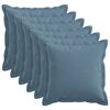vidaXL Capa almofada 6 unid. HOUTEN Azul Jeans 40 x 40 cm