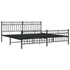 vidaXL Estrutura de cama com cabeceira e p&eacute;s 193x203 cm metal preto