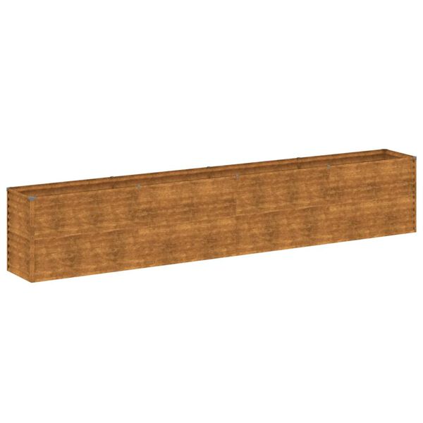 vidaXL Canteiro elevado de jardim 385x50x69 cm Aço Corten