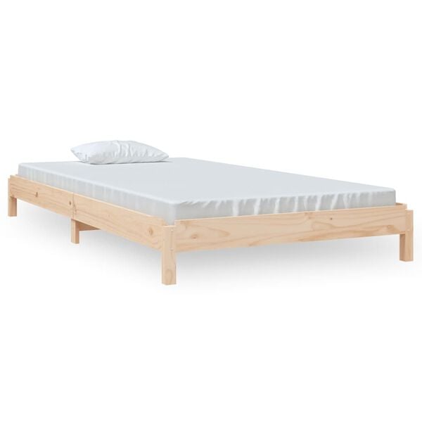 vidaXL Cama empilh&aacute;vel 80x200 cm madeira de pinho maci&ccedil;a