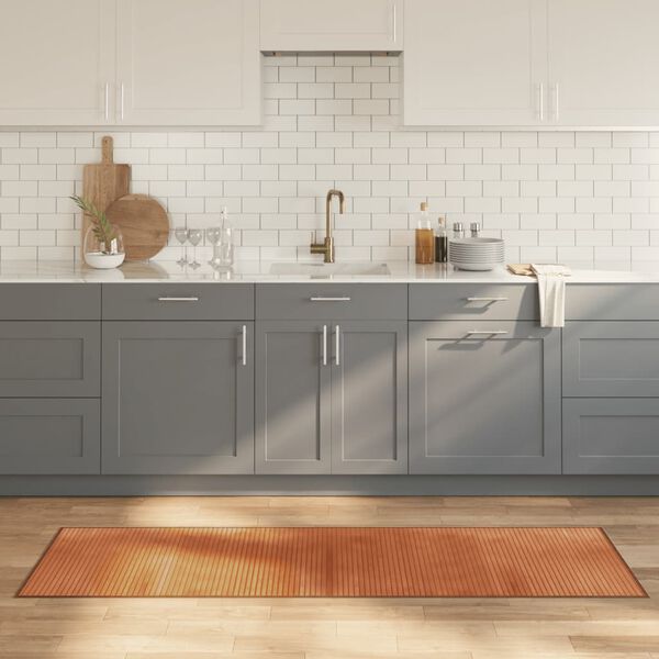 vidaXL Tapete retangular 60x200 cm bambu castanho