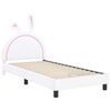 vidaXL Estrutura de Cama Infantil com Cabeceira Branco 80 x 200 cm PU