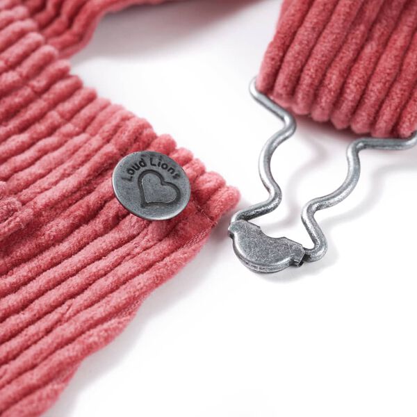 Vestido com peitilho para crian&ccedil;a bombazina rosa 128