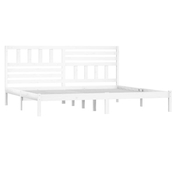 vidaXL Cama sem colchão 180x200 cm madeira de pinho maciça branco