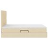 vidaXL Cama com arruma&ccedil;&atilde;o e colch&atilde;o Creme 140 x 190 cm Poli&eacute;ster