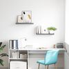 vidaXL Prateleiras de parede suspensas 2 pcs 60x23,5x3,8cm MDF cinza