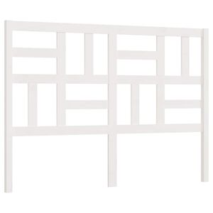 vidaXL Cabeceira de cama 146x4x104 cm pinho maci&ccedil;o branco