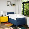 vidaXL Cama com molas/colch&atilde;o 90x190 cm tecido azul