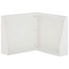 vidaXL Muro de Conten&ccedil;&atilde;o 50 x 50 x 40 cm A&ccedil;o Branco