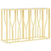 vidaXL Mesa consola 110x30x70 cm a&ccedil;o inoxid&aacute;vel e vidro
