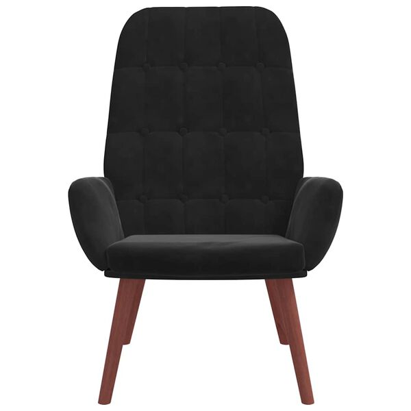 vidaXL Cadeira de descanso veludo preto