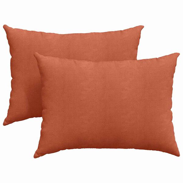 vidaXL Travesseiros de Sofá 2 pcs Laranja Vermelho 70 x 50 cm