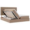 vidaXL Cama com arruma&ccedil;&atilde;o e colch&atilde;o Cappuccino 200 x 200 cm