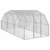 vidaXL Corrida de galinhas 2,5x6x2,25 m a&ccedil;o galvanizado