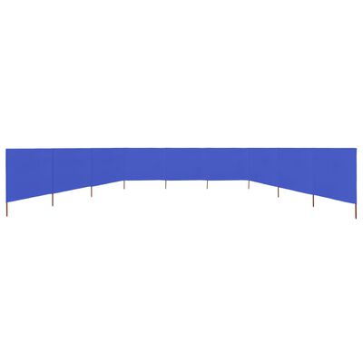 vidaXL Para-vento com 9 painéis em tecido 1200x80 cm azul-ciano