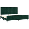 vidaXL Estrutura de cama sem colch&atilde;o 200x200 cm veludo verde-escuro