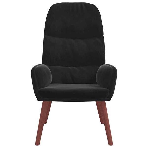 vidaXL Cadeira de descanso veludo preto