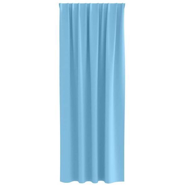 vidaXL Cortinas Blackout com Argolas 2 pcs Azul Claro 245 x 140 cm