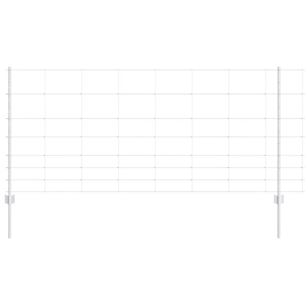 vidaXL Cerca com Poste Prateado 1 x 50 m A&ccedil;o