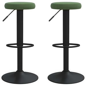 vidaXL Bancos de bar 2 pcs veludo verde-escuro