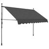 vidaXL Toldo retrátil manual com LED 300 cm antracite