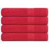 vidaXL Toalhas de sauna FROGN 4 pcs 80x200 cm 360 g/m&sup2; vermelho