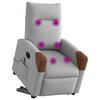 vidaXL Poltrona elevat&oacute;ria de massagens tecido cinzento-nublado