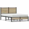 vidaXL Estrutura de cama sem colch&atilde;o 120x200 cm metal carvalho sonoma
