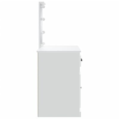 vidaXL Toucador com luzes LED 90x42x132,5 cm branco