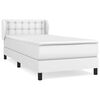 vidaXL Cama com molas/colch&atilde;o 80x200 cm couro artificial branco