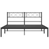 vidaXL Estrutura de cama com cabeceira 120x200 cm metal preto