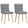 vidaXL Cadeiras de jantar 2 pcs tecido cinzento-claro