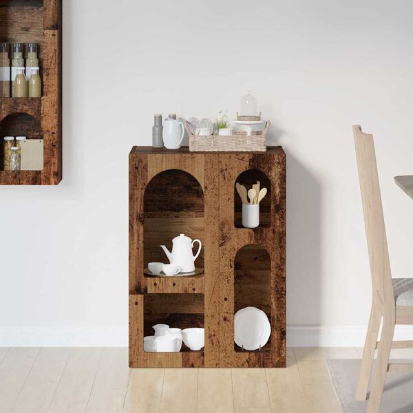 vidaXL Buffet Madeira antiga 59 x 35 x 80.5 cm Madeira processada