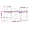 vidaXL Cerca com estacas 180x80 cm pinho maci&ccedil;o impregnado