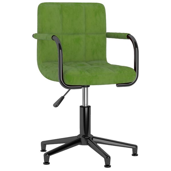 vidaXL Cadeiras de jantar girat&oacute;rias 2 pcs veludo verde-claro