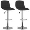 vidaXL Bancos de bar 2 pcs tecido preto