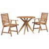 vidaXL 3 pcs conjunto de jantar para jardim madeira de ac&aacute;cia maci&ccedil;a
