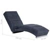 vidaXL Chaise longue de massagens camur&ccedil;a artificial cinzento