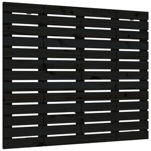vidaXL Cabeceira de parede 106x3x91,5 cm madeira de pinho maci&ccedil;a preto