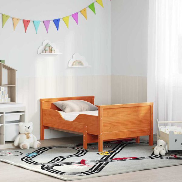 vidaXL Estrutura da Cama com colch&atilde;o Castanho 80 x 200 cm