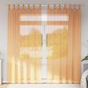 vidaXL Cortinas de voile com la&ccedil;os 2 pcs laranja 140x225 cm